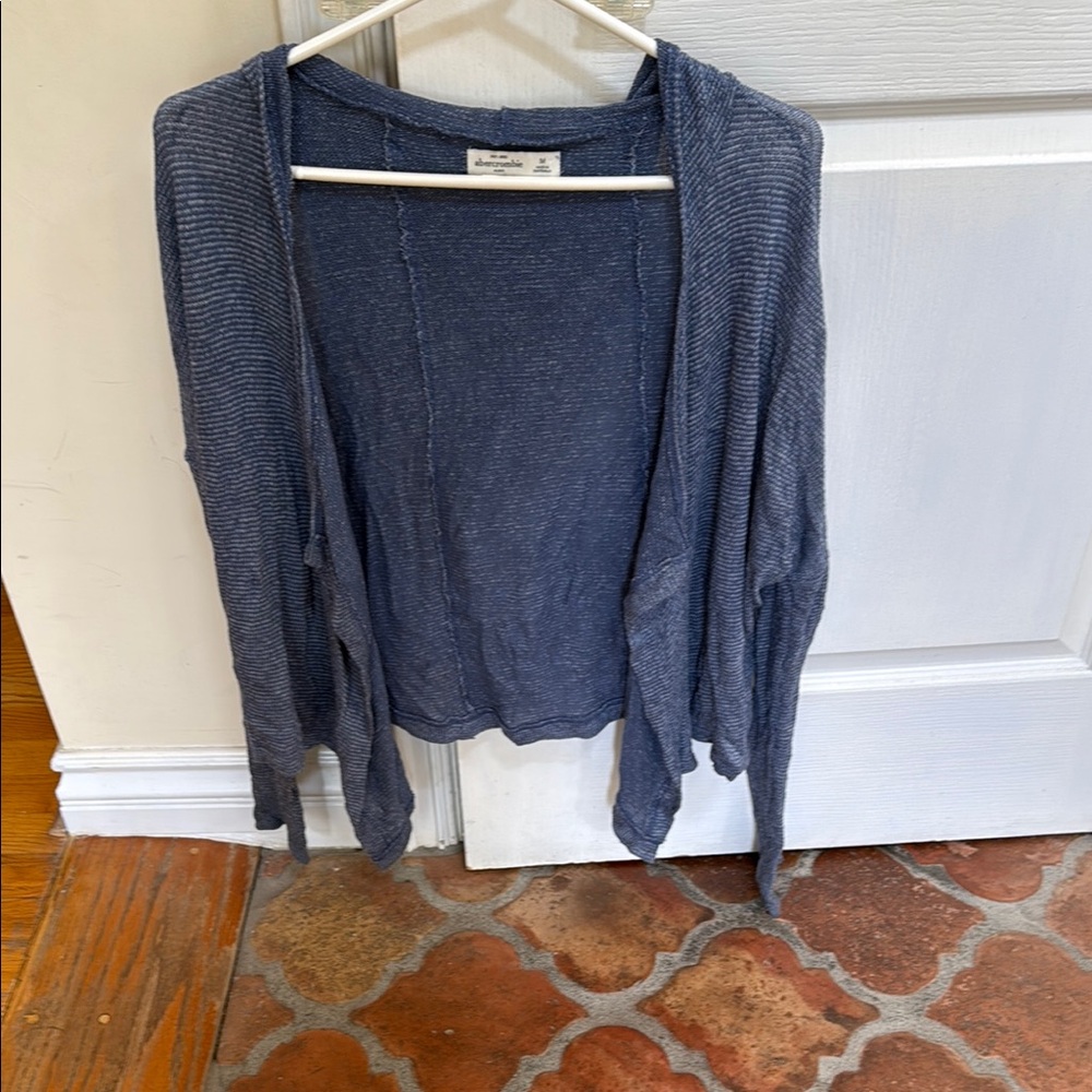 Abercrombie Kids Blue Cardigan Soft Knit Open Front
